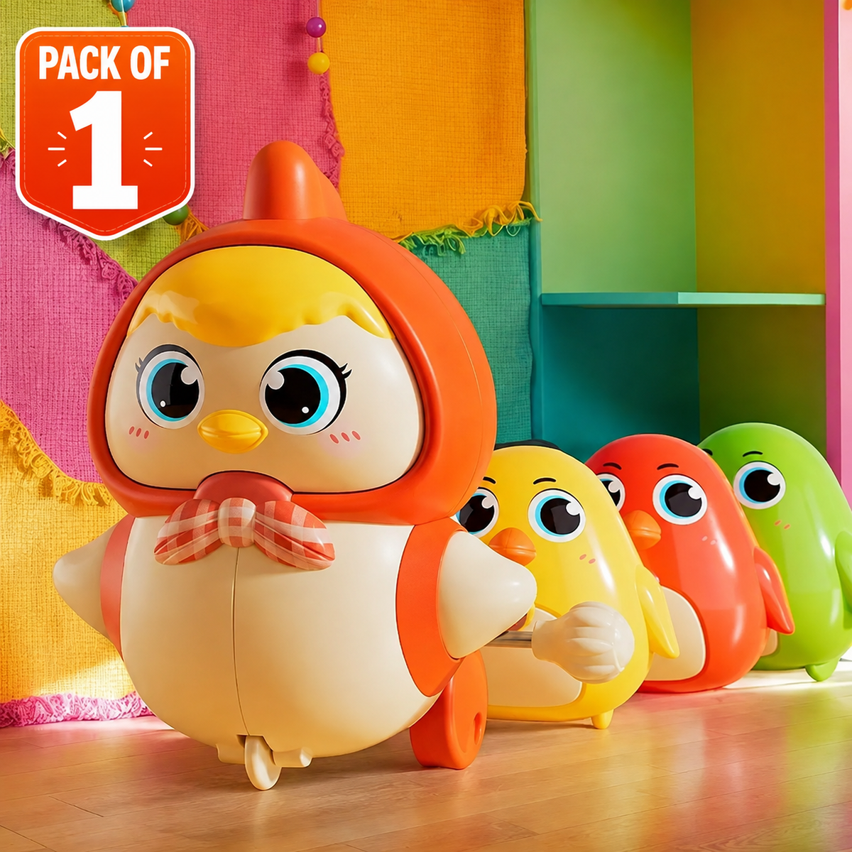 Interactive Crawling Toy - Hen With 3 Chicken