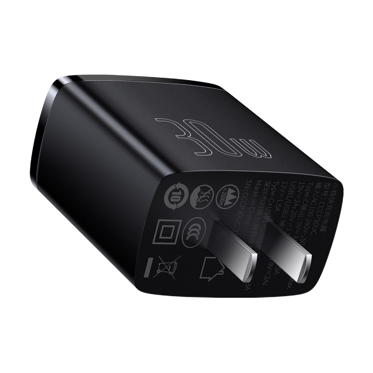 Baseus Compact 30W Quick Charger 2U+C CN