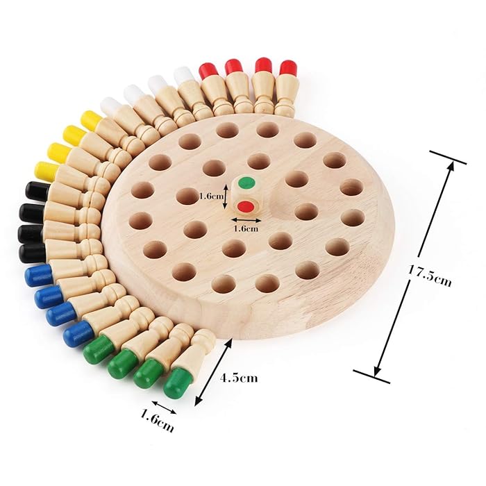 Wooden Chess Toy-Memory, Find the Right Color