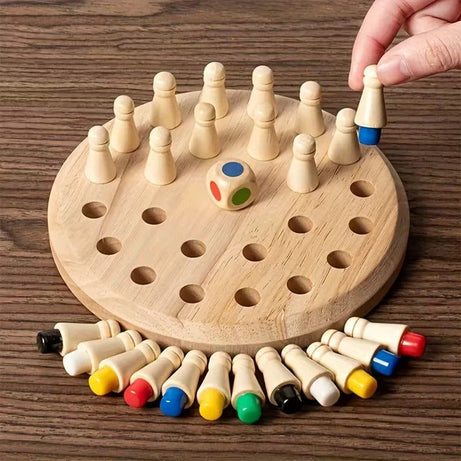 Wooden Chess Toy-Memory, Find the Right Color